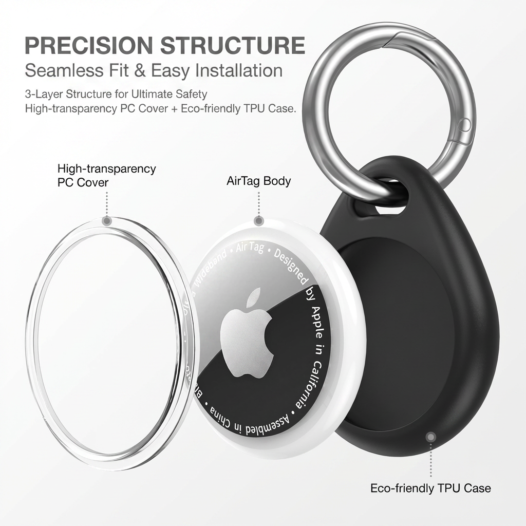 Smart Air Tag Water Drop Shape Case Holder