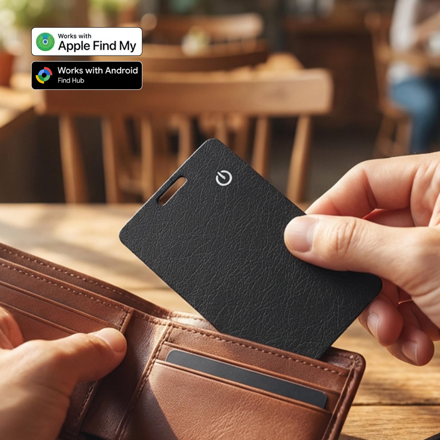 Premium Leather Texture Smart Card for iOS & Android